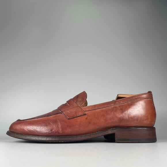 Grenson Lloyd Men’s UK 9.5 E US 10.5 Brown Leather Penny Loafers Goodyear Welted - Picture 1 of 9